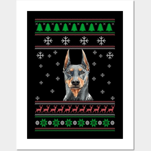 Cute Doberman Dog Lover Ugly Christmas Sweater For Women And Men Funny Gifts Wall Art by uglygiftideas